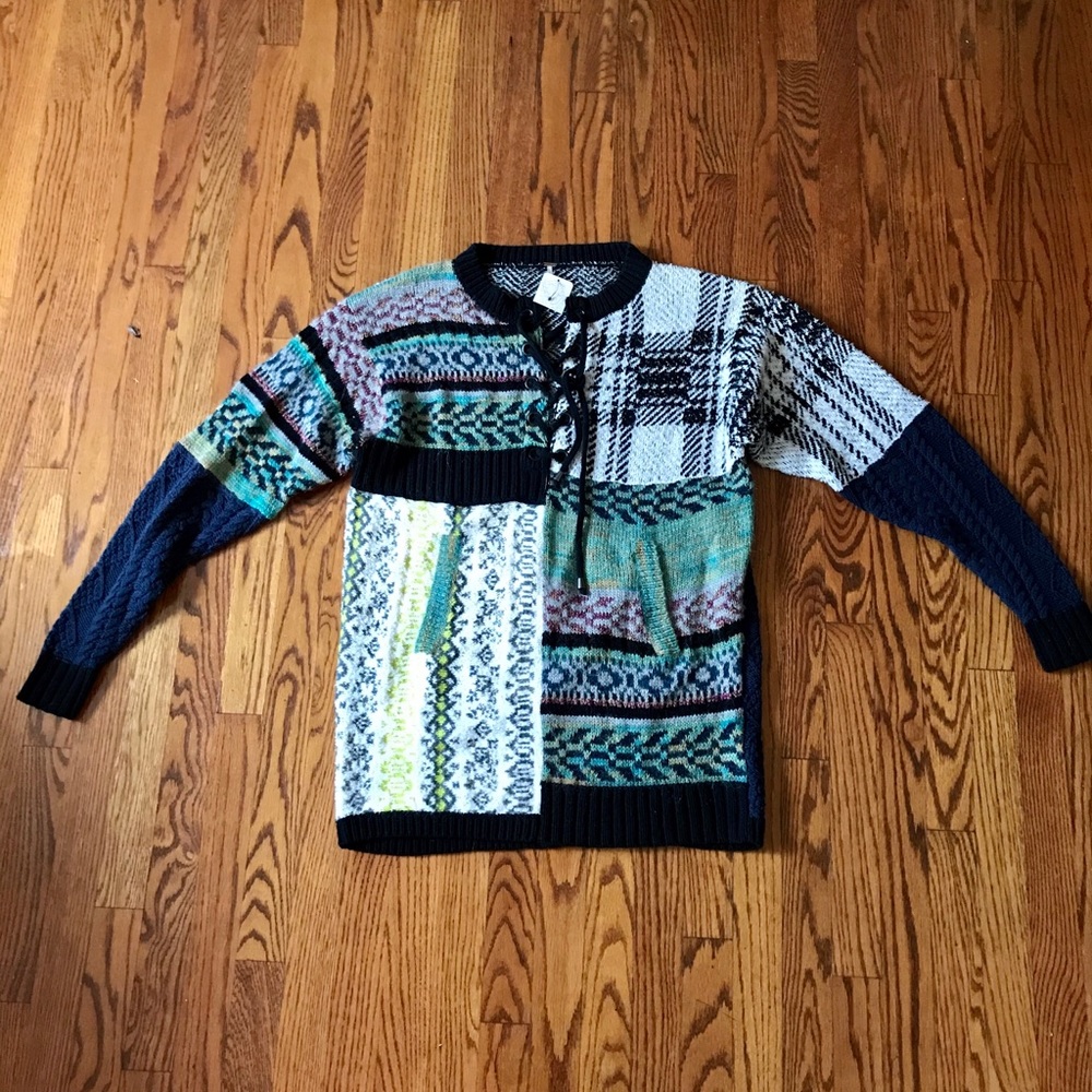 Free People oversized cable sweater, Size Small